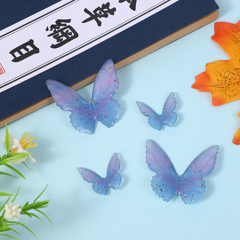 Wholesale  10pcs Shaped Butterfly Epoxy DIY Handmade Jewelry Accessories Earrings
